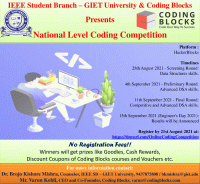 National Level Coding Competition 2021 Coding Competition Poster